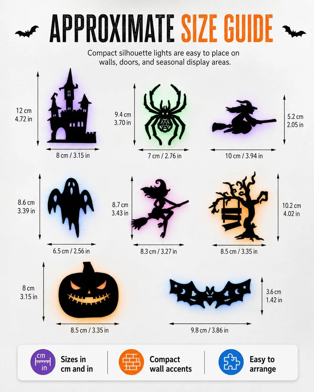 Spook 8 — LED Halloween Wall Silhouettes
