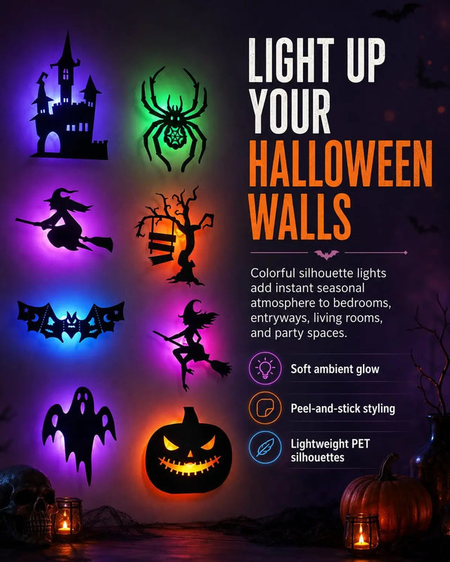 Spook 8 — LED Halloween Wall Silhouettes