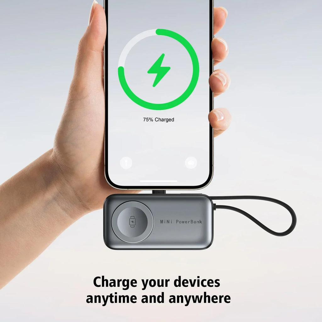 Pebble 5000 — Magnetic Power Bank with Kickstand
