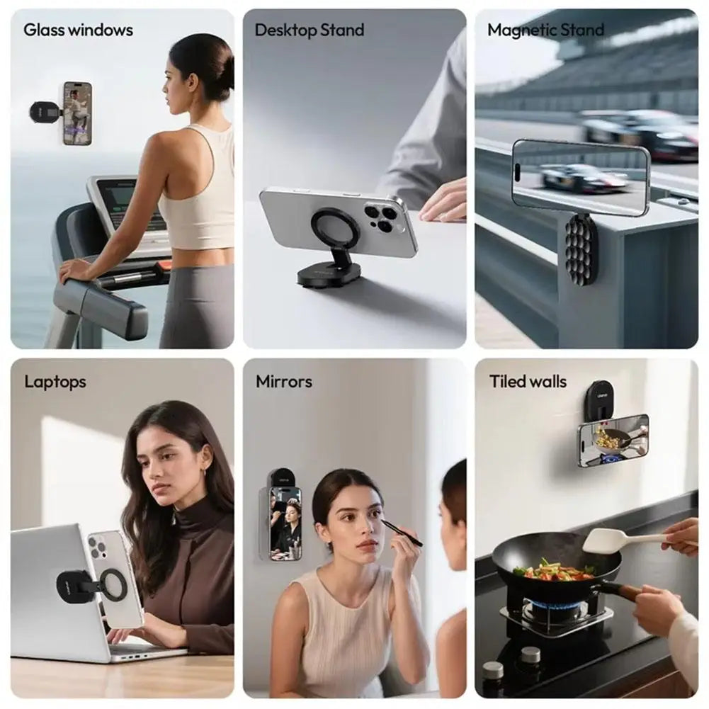 Octo 3-in-1 Phone Mount — Suction, Magnet, Kickstand